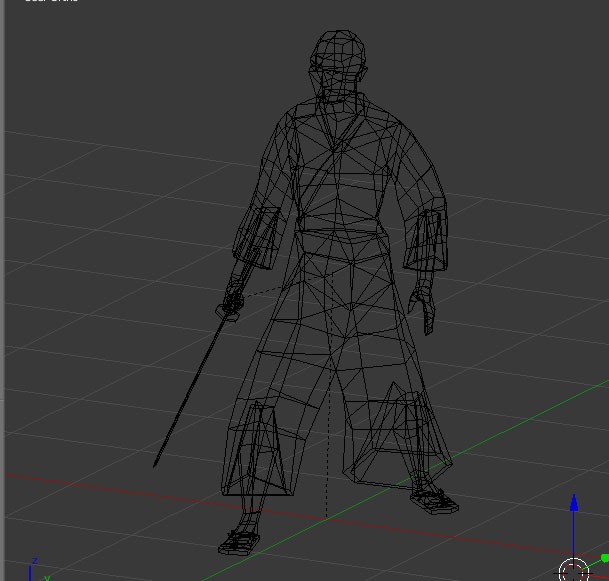 Samurai with Katana Grayscale preview image 3